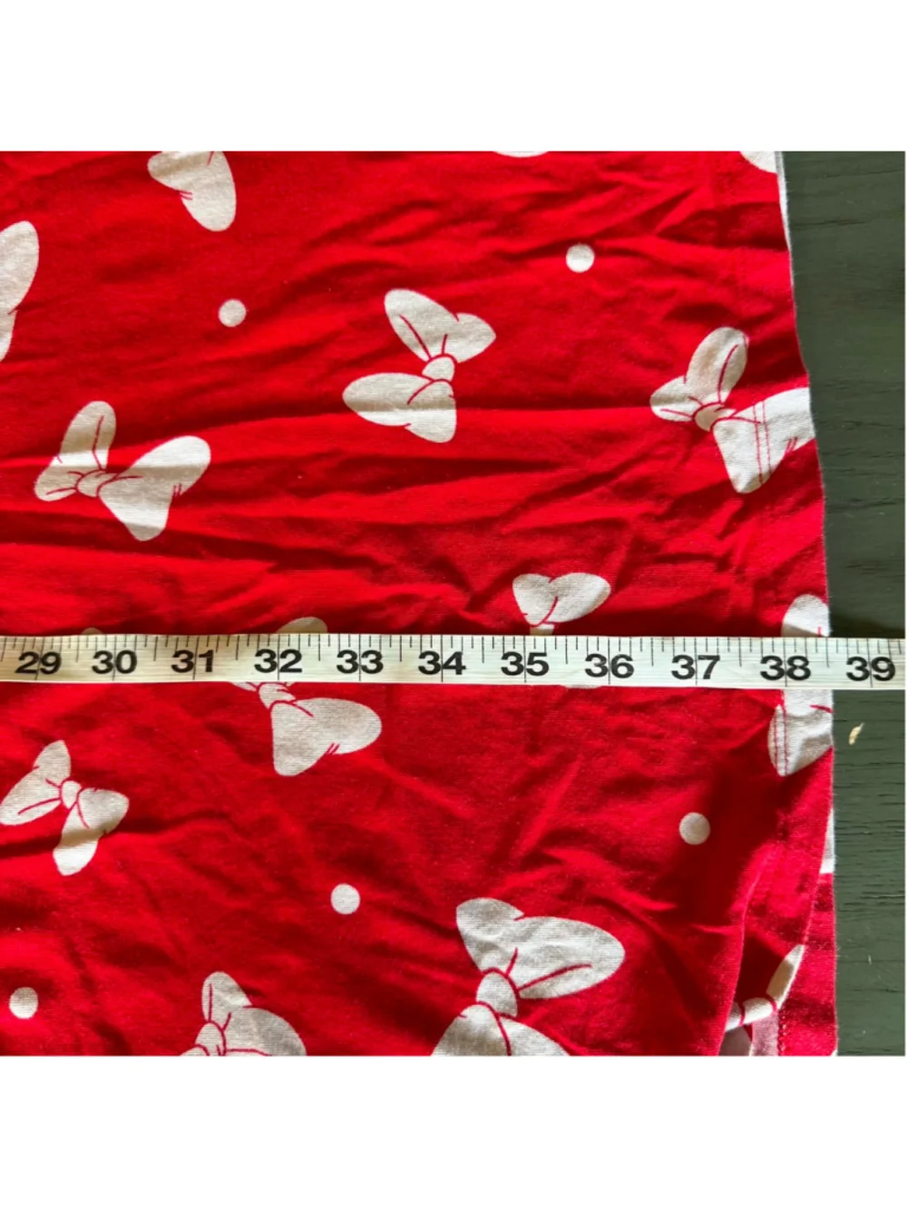 Disney Minnie Mouse Bow Print Women Pajama Dress Red White Size 1X